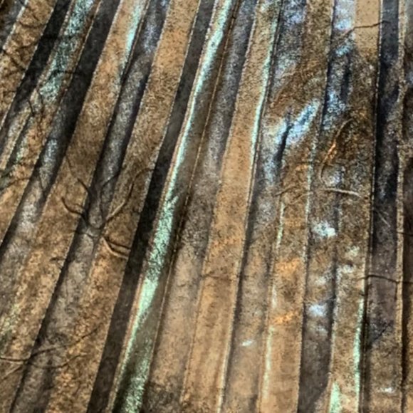 Zara Silver Pleated Skirt, Size S - Picture 5 of 5